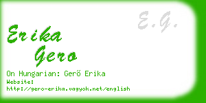 erika gero business card